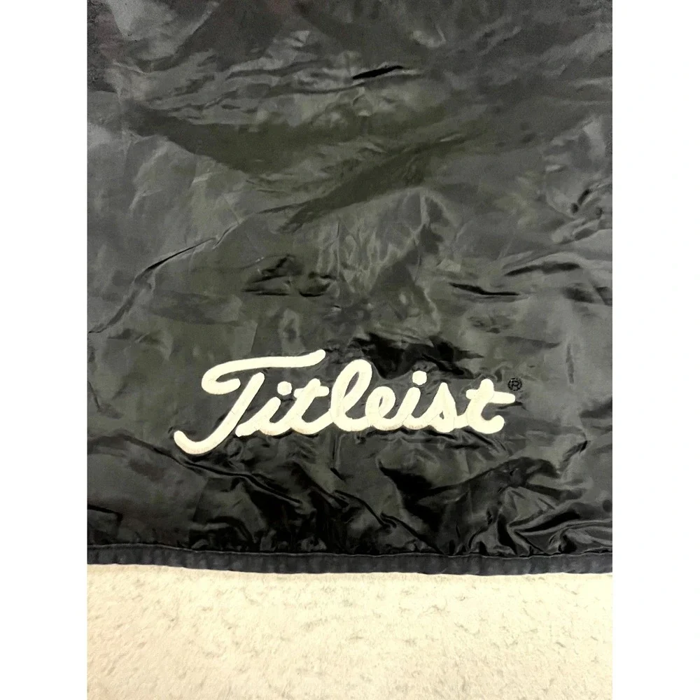 Titleist Golf Cart Seat Blanket Cover Black Fleece Nylon Waterproof Non Slip